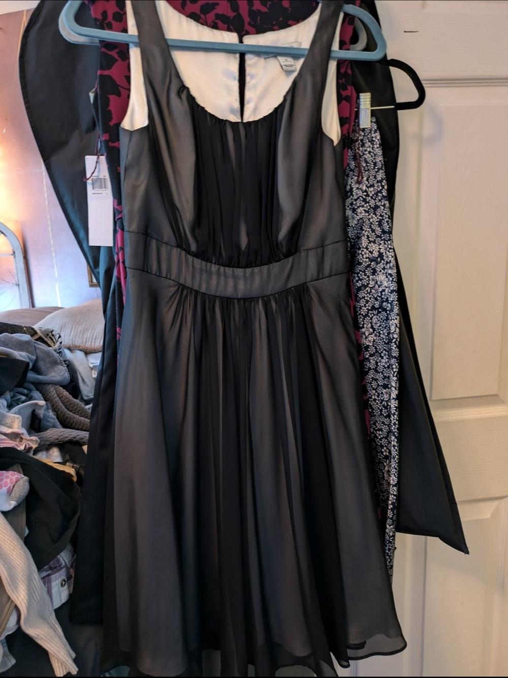 White House Black Market Black Sleeveless Midi Dress